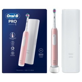Oral-B Pro Series 1 Pink Electric Toothbrush with Travel Case