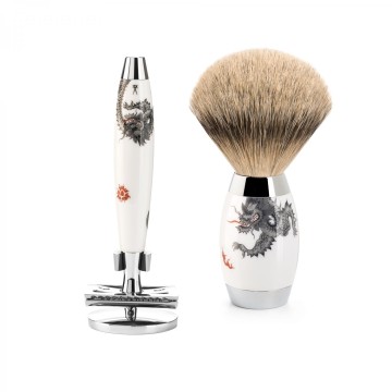 MÜHLE Silver Tip Badger Safety Razor Set  Edition Meissen