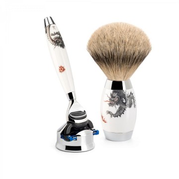 MÜHLE Shaving Set Silvertip Badger and Gillette Fusion Edition Meissen